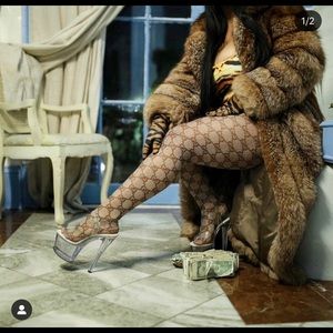 Gucci Python Stockings RARE Size Large